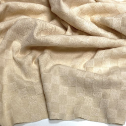 Джерсі-жакард Клітинка крем