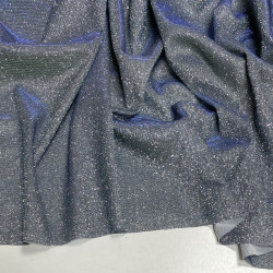 Трикотаж Диско смарагдово-синє