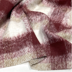 Пальтова «Лама клітинка бордо»